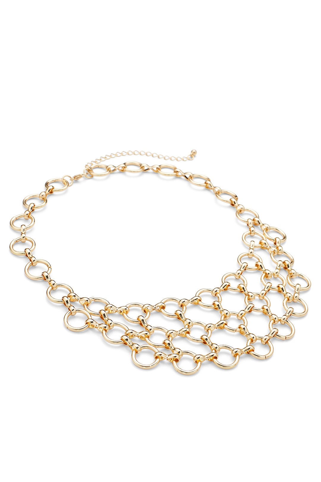 Gold Circle Bib Necklace by Slate & Willow Accessories 1
