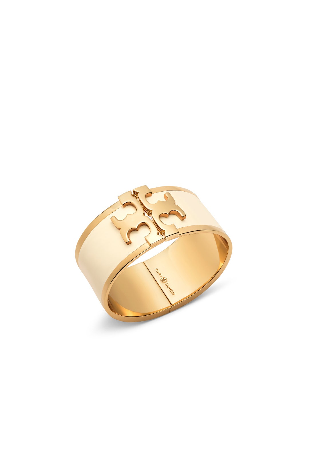 Ivory Raised Logo Cuff by Tory Burch Accessories 1