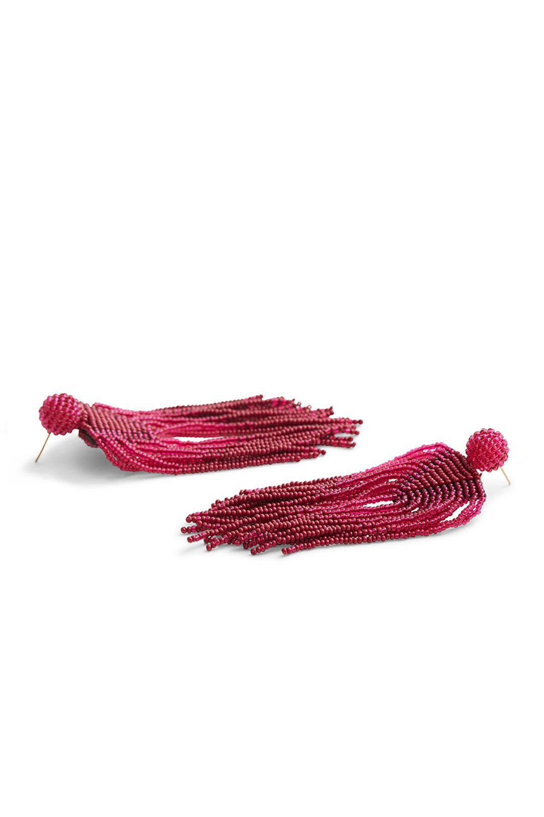 Ruby Beaded Waterfall Earrings by Kenneth Jay Lane 1