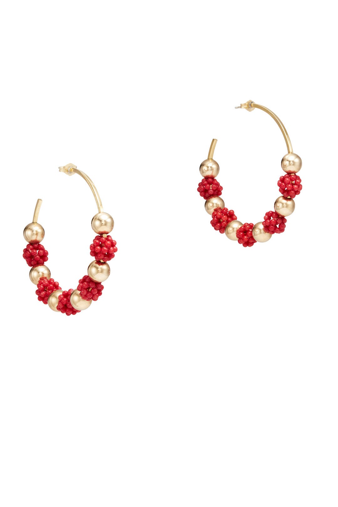 Coral Hoops by Daughter 1