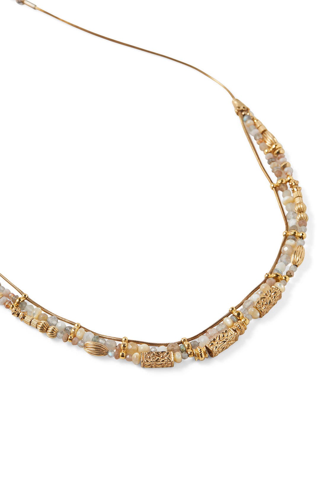 Beige Cielo Multi-Stone Necklace by Gas Bijoux 1