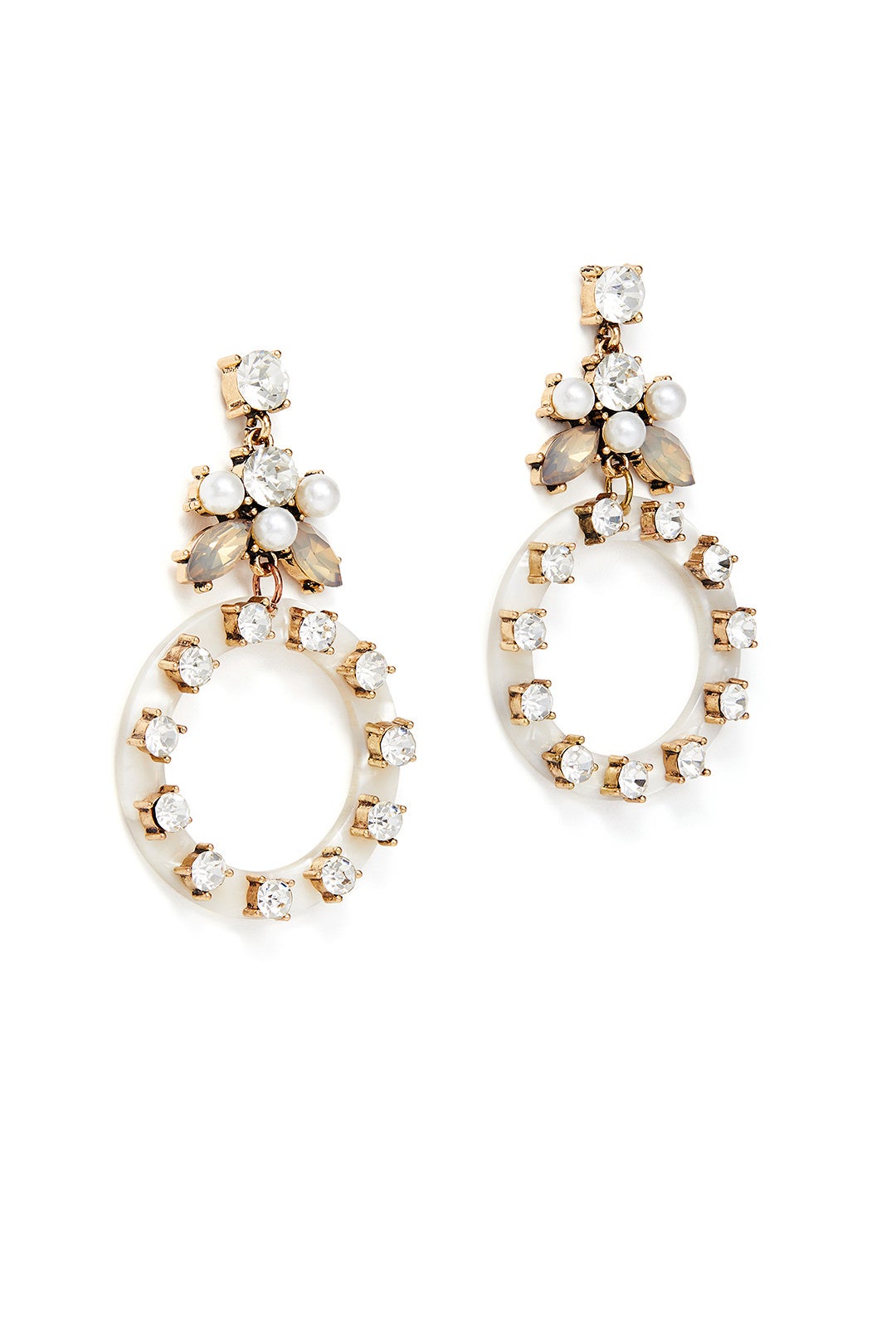 Crystal Drop Hoop Earrings by Slate & Willow Accessories 1