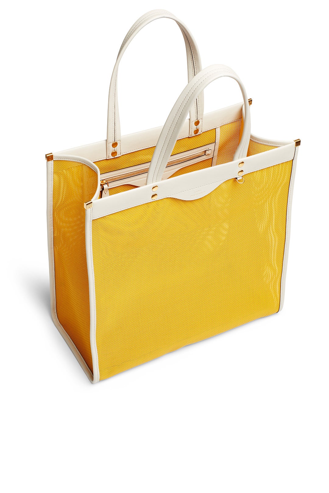 Mustard Mesh Tote by Anya Hindmarch 1