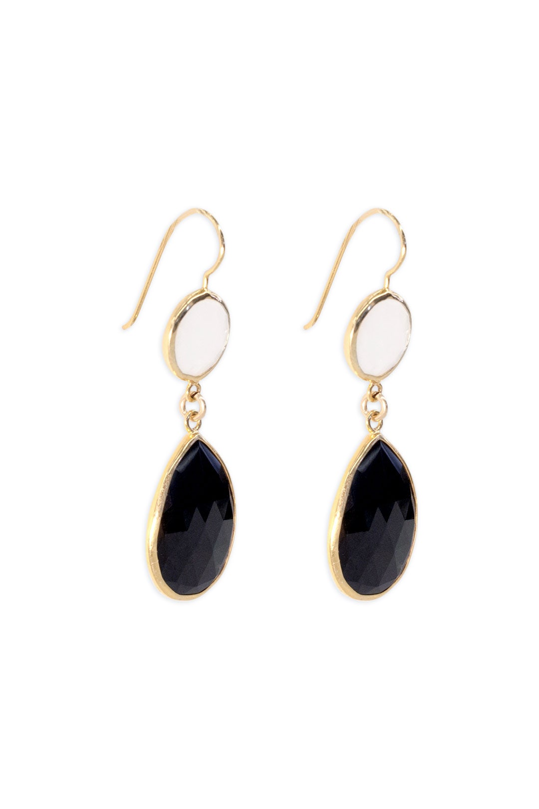 Half Moon Double Drop Earrings by Margaret Elizabeth 1