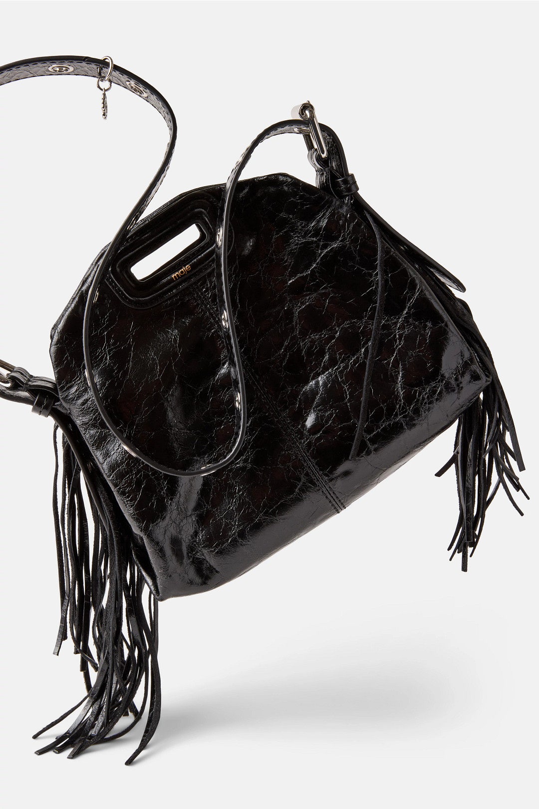 Black Crossbody With Fringe by Maje 2