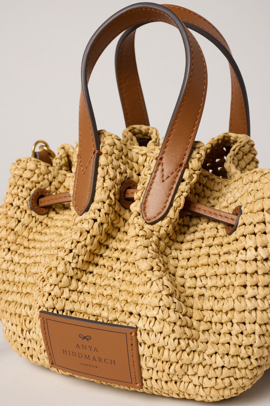 Raffia Drawstring Tote by Anya Hindmarch | Rent the Runway