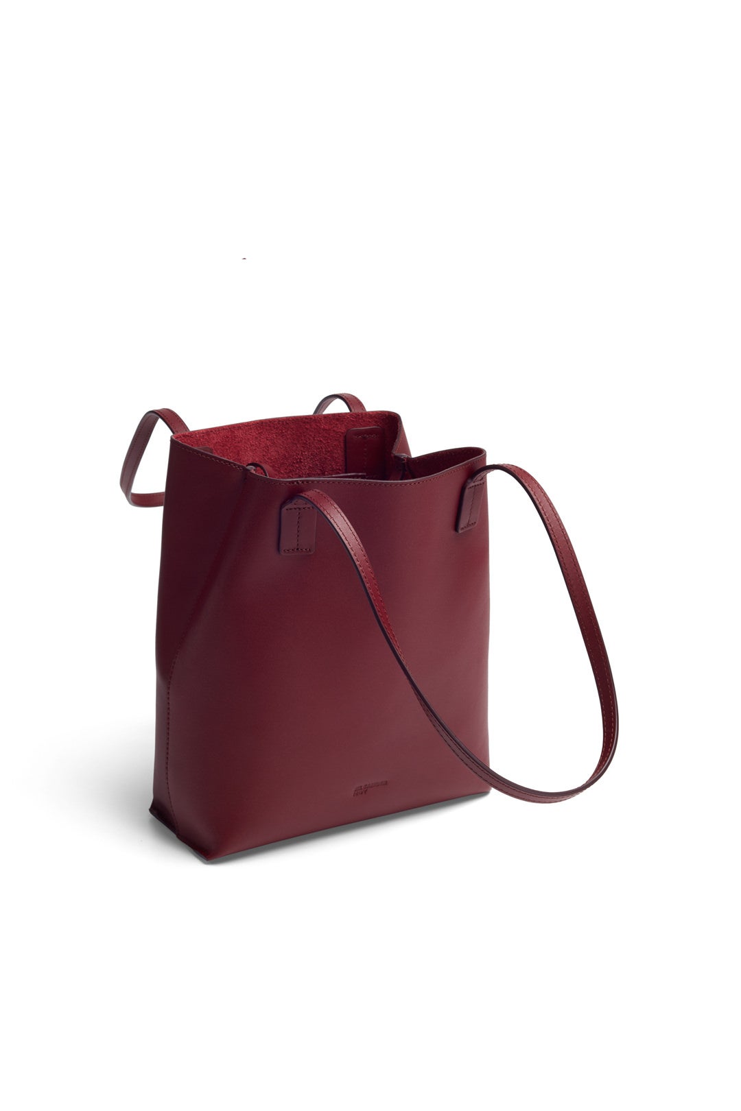Red Leather Tote by Jil Sander Navy Handbags 1