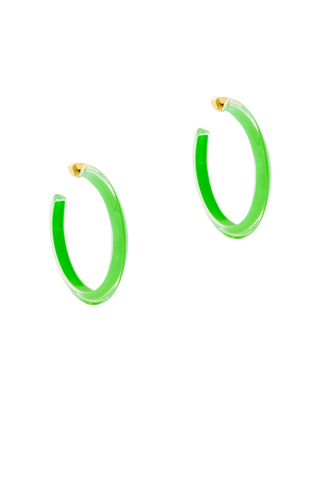 Neon Green Medium Jelly Hoops by Alison Lou 1