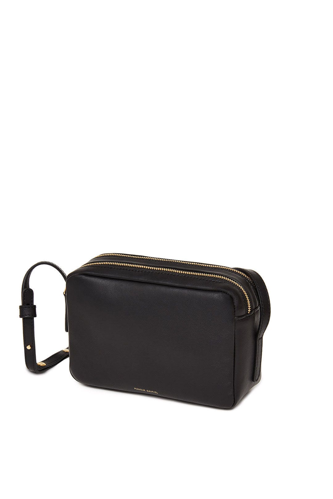 Black Lamb Double Zip Crossbody by Mansur Gavriel Accessories 1