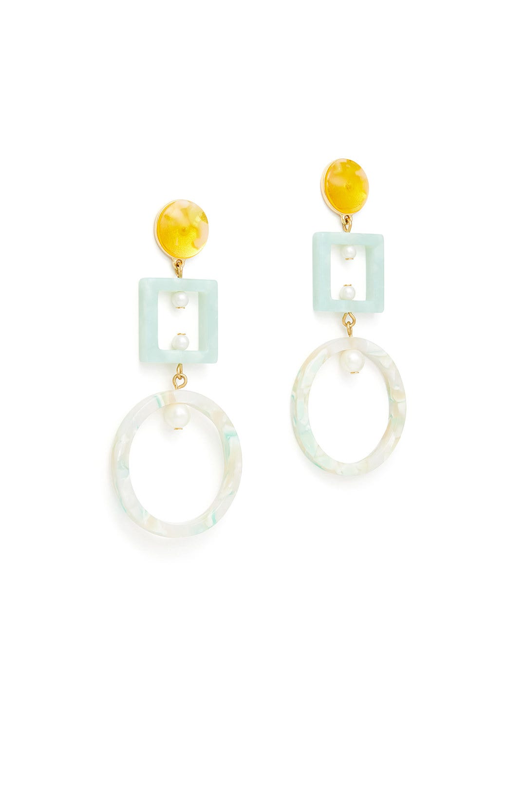 Yellow Cage Earrings by Lele Sadoughi 1