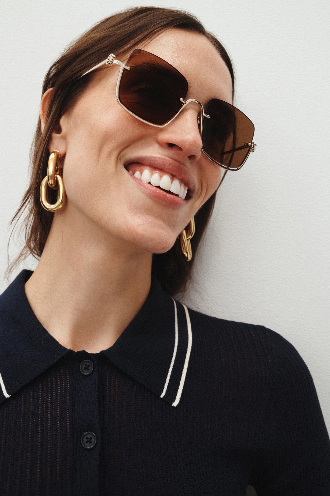 Gold Frame Sunglasses by Gucci 1