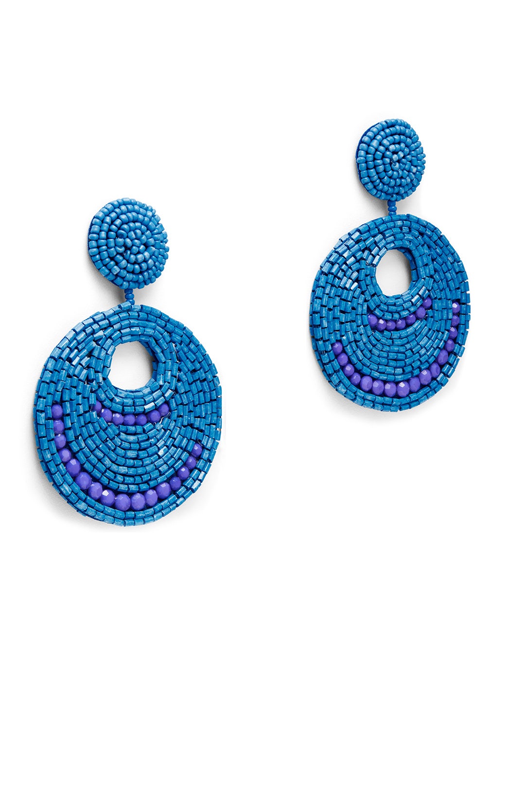 Lapis Gypsy Hoop Earrings by Kenneth Jay Lane 1