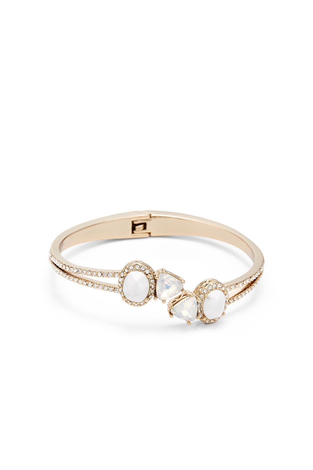 Pave Stone Hinged Bracelet by Jenny Packham 1