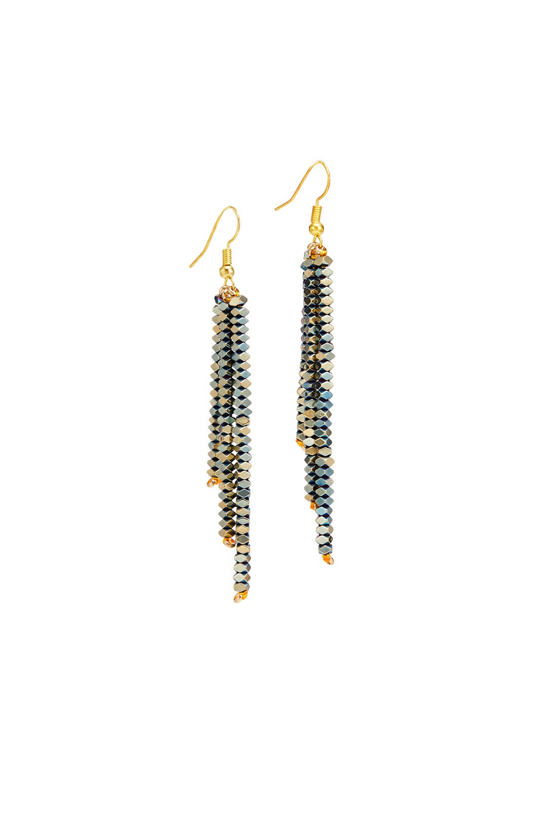 Metallic Beaded Earrings by Elise M. 1