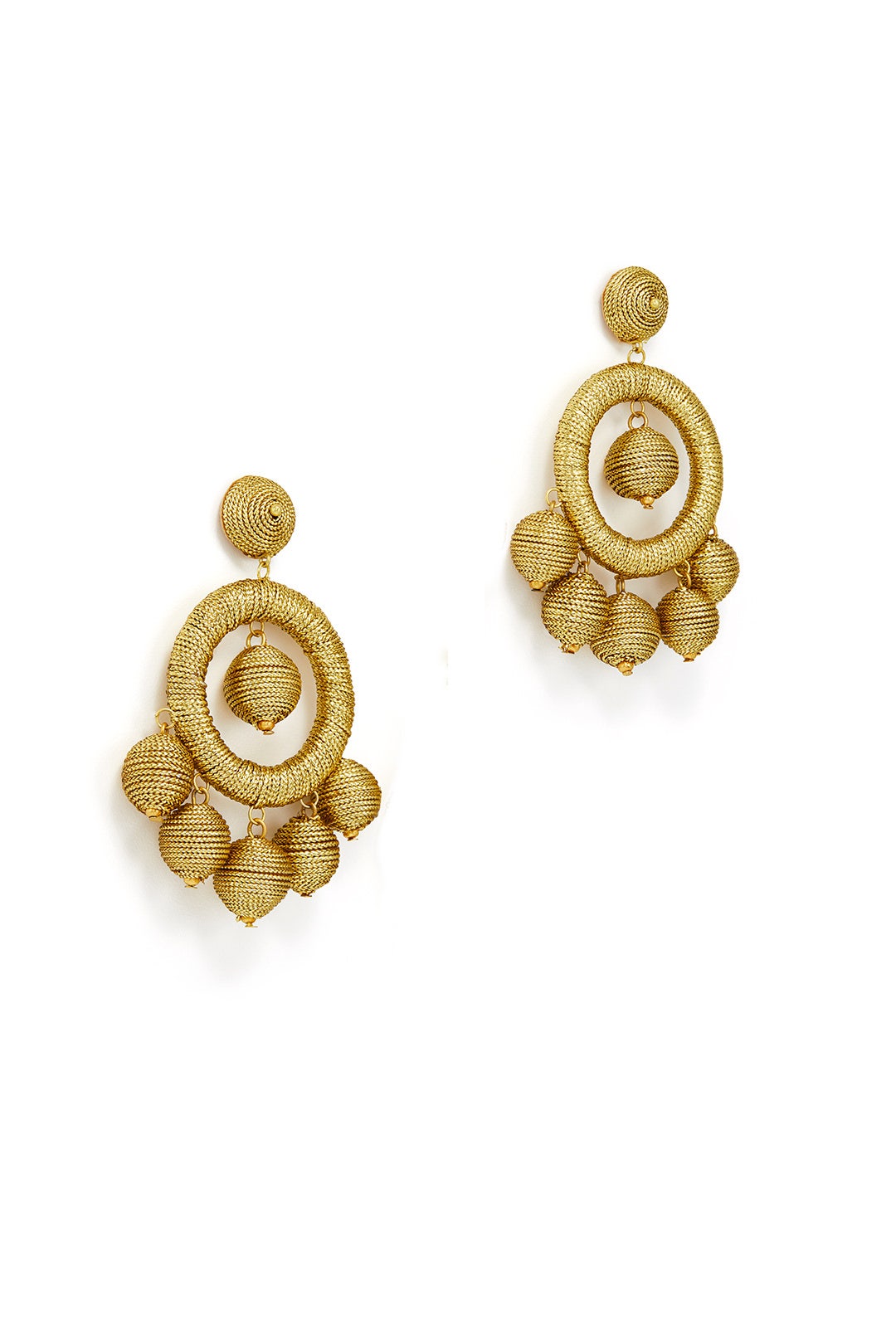 Gold Wrap Circle Earrings by Kenneth Jay Lane 1