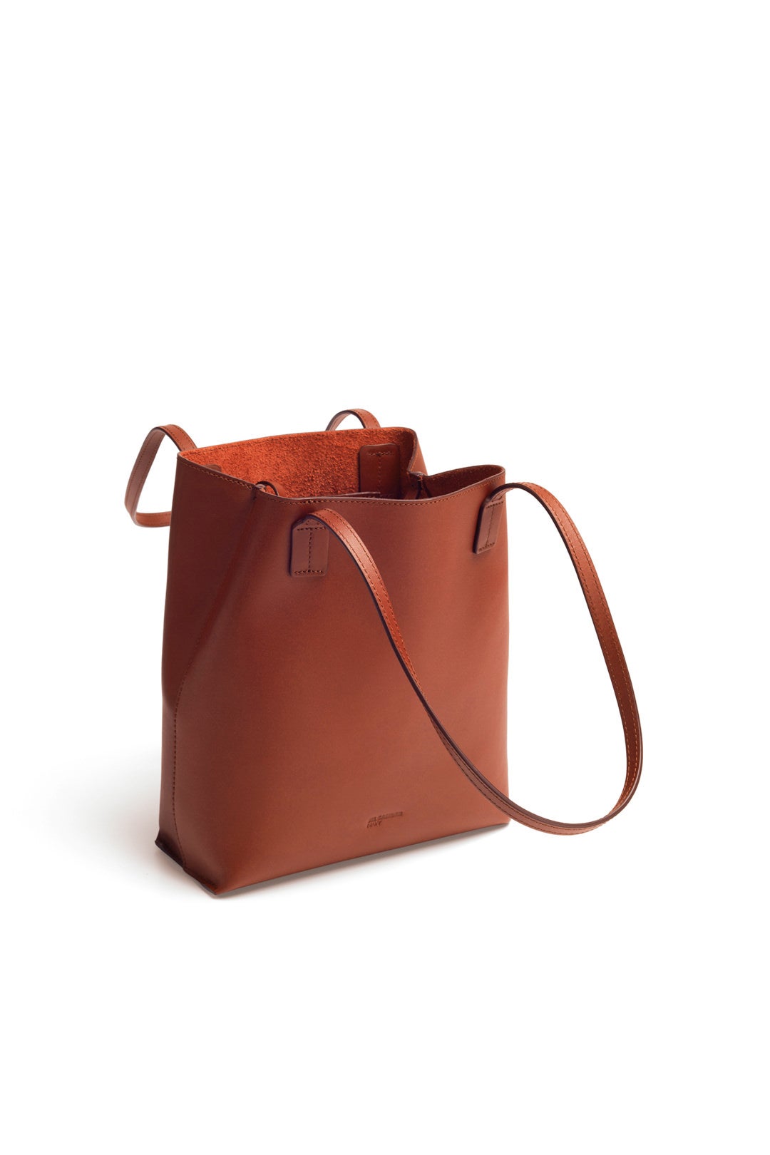 Biscotto Leather Tote by Jil Sander Navy Handbags 1