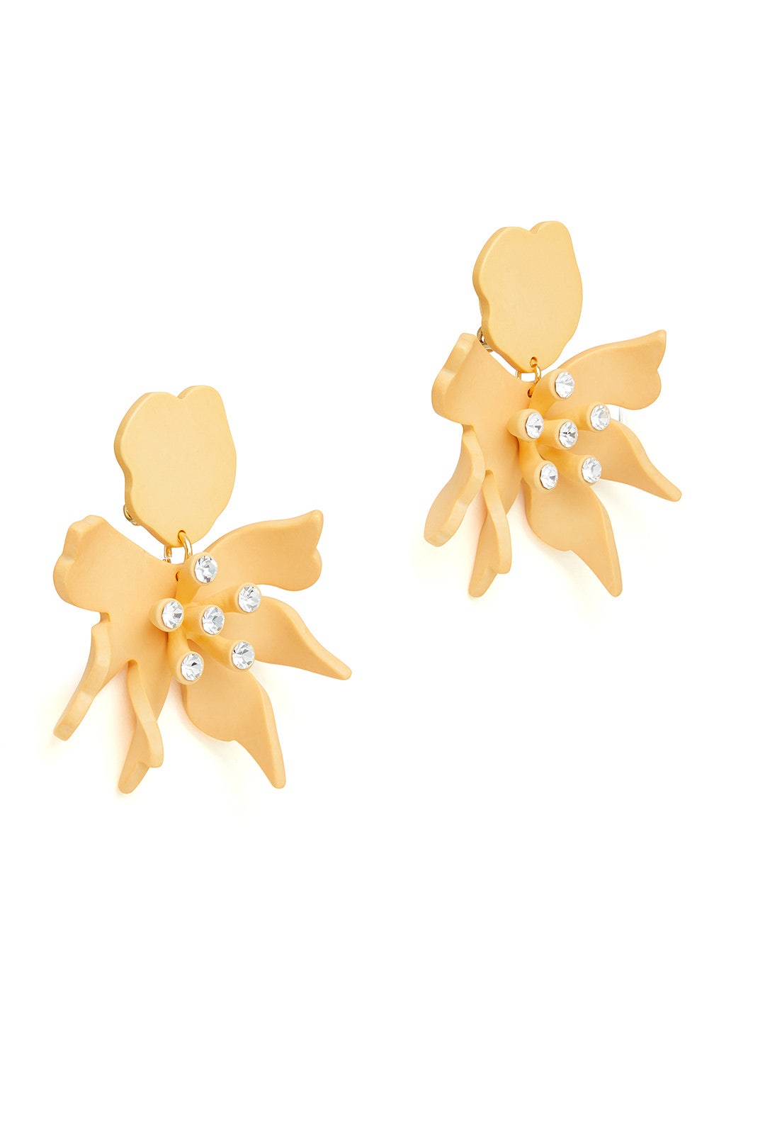 Tangerine Daffodil Earrings by Lele Sadoughi 1