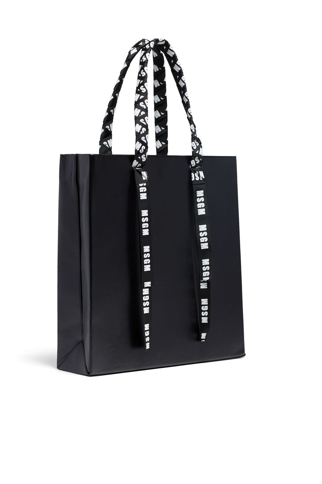 Logo Ribbon Shopping Bag by MSGM Handbags 1