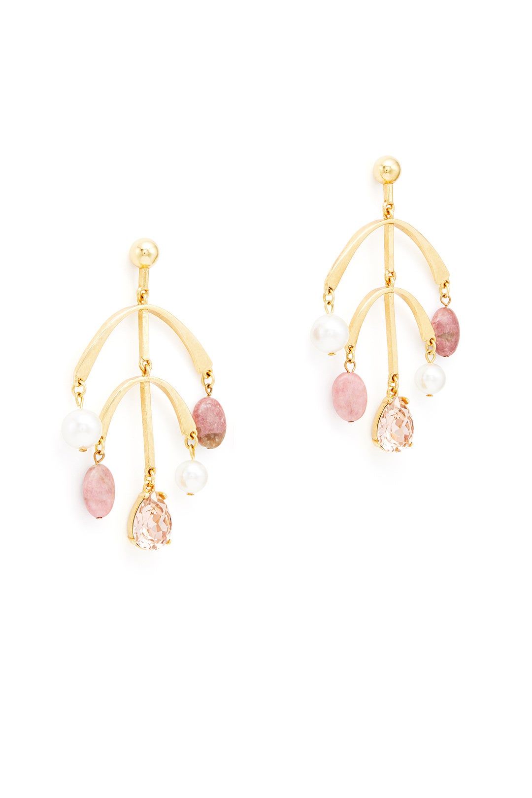 Rose Mobile Drop Earrings by Oscar de la Renta 1