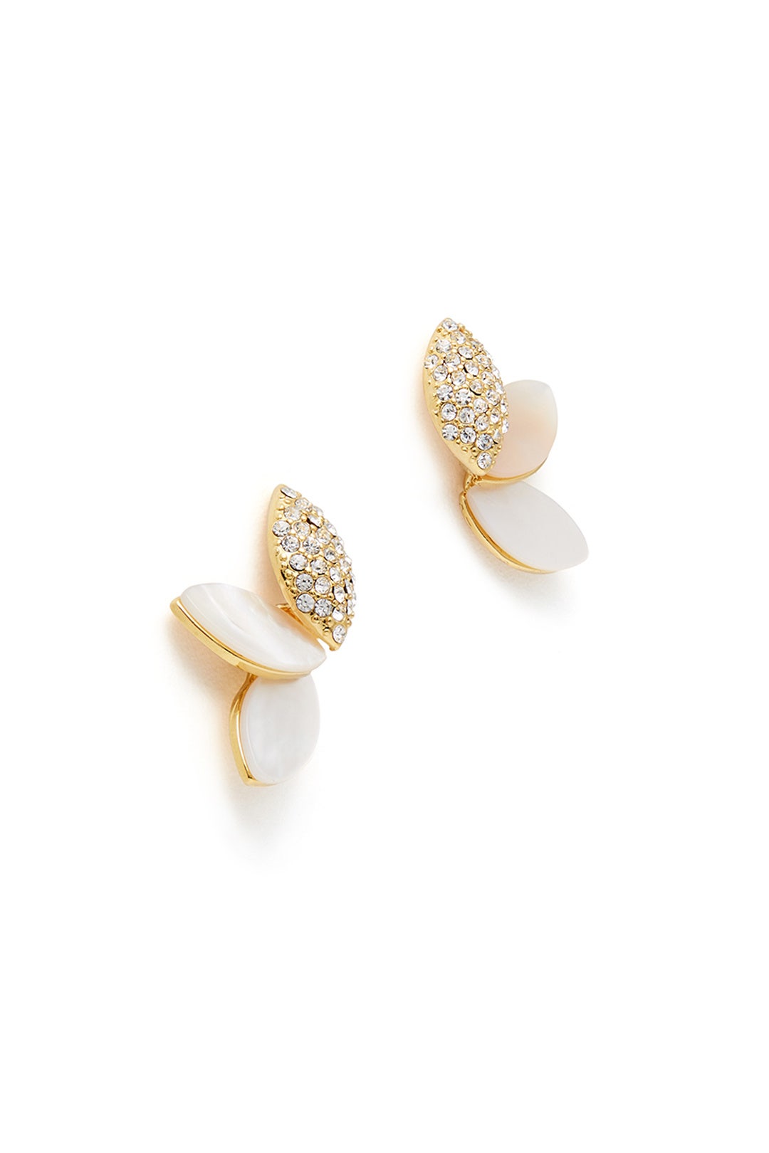 Delicate Petal Crystal Studs by Slate & Willow Accessories 1
