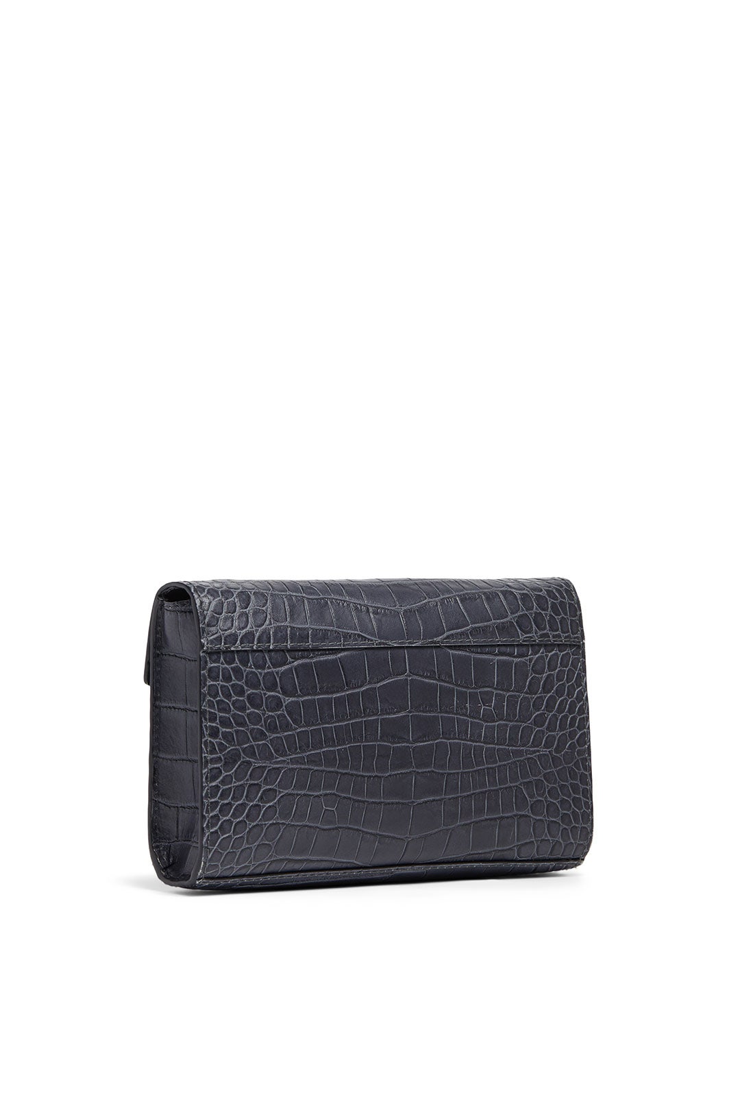 Grey Mock Croc Quebec Crossbody by DeMellier 1