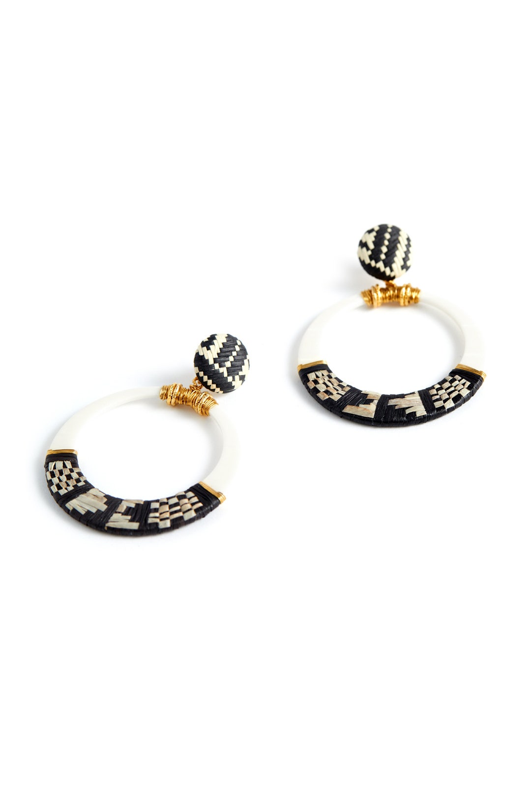 Rafia Lodge Earrings by Gas Bijoux 1