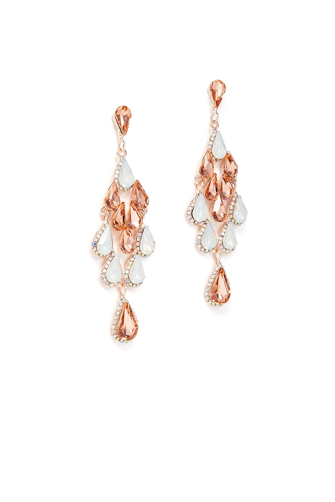 Rose Iridescent Earrings by Slate & Willow Accessories 1
