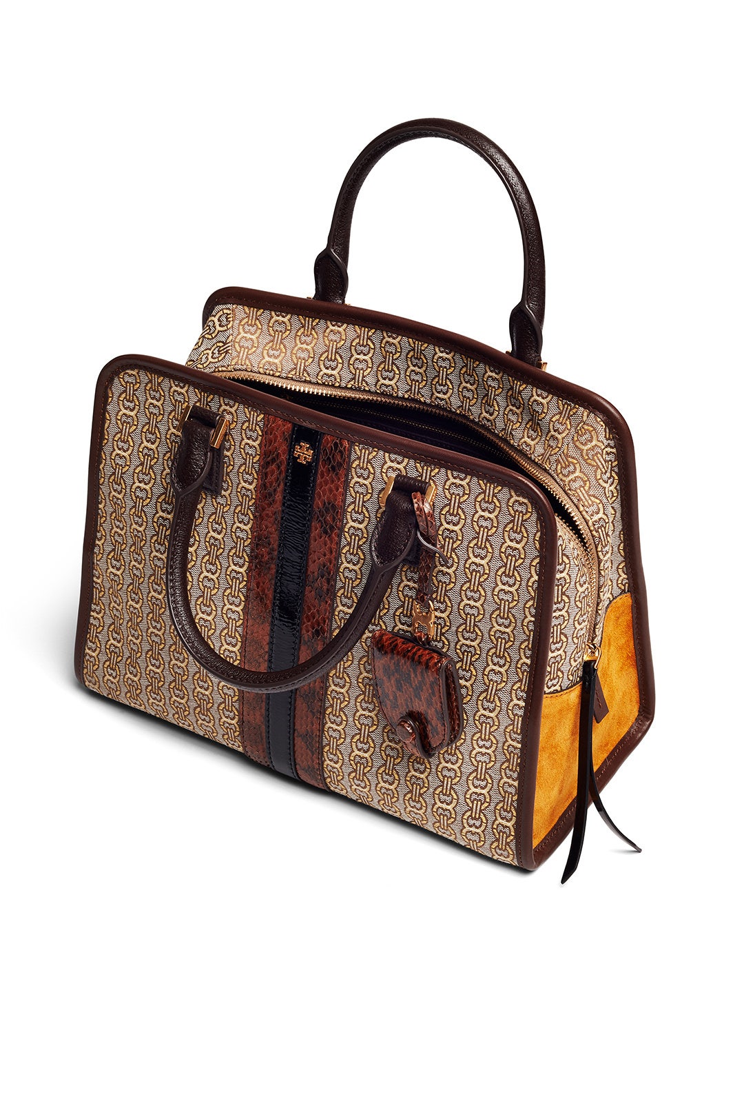 Natural Gemini Link Satchel by Tory Burch Accessories 1