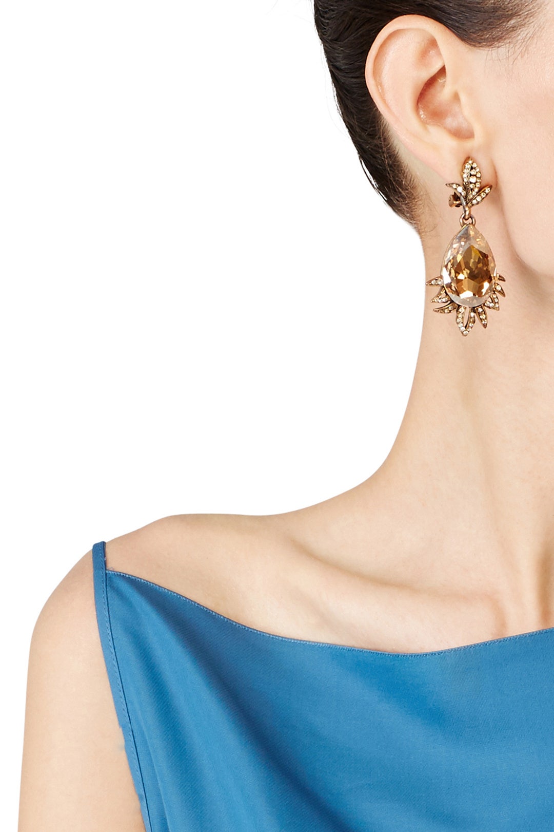 Gold Shadow Earrings by Oscar de la Renta 1