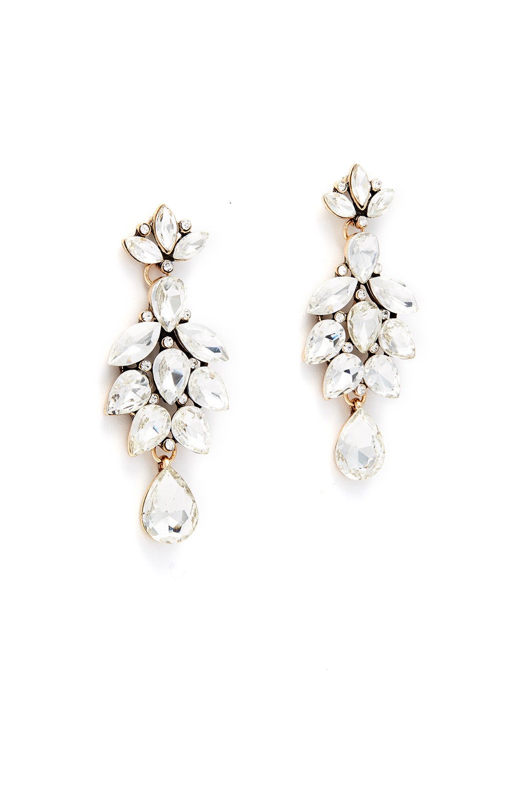 Crystal Teardrop Statement Earrings by Slate & Willow Accessories 1