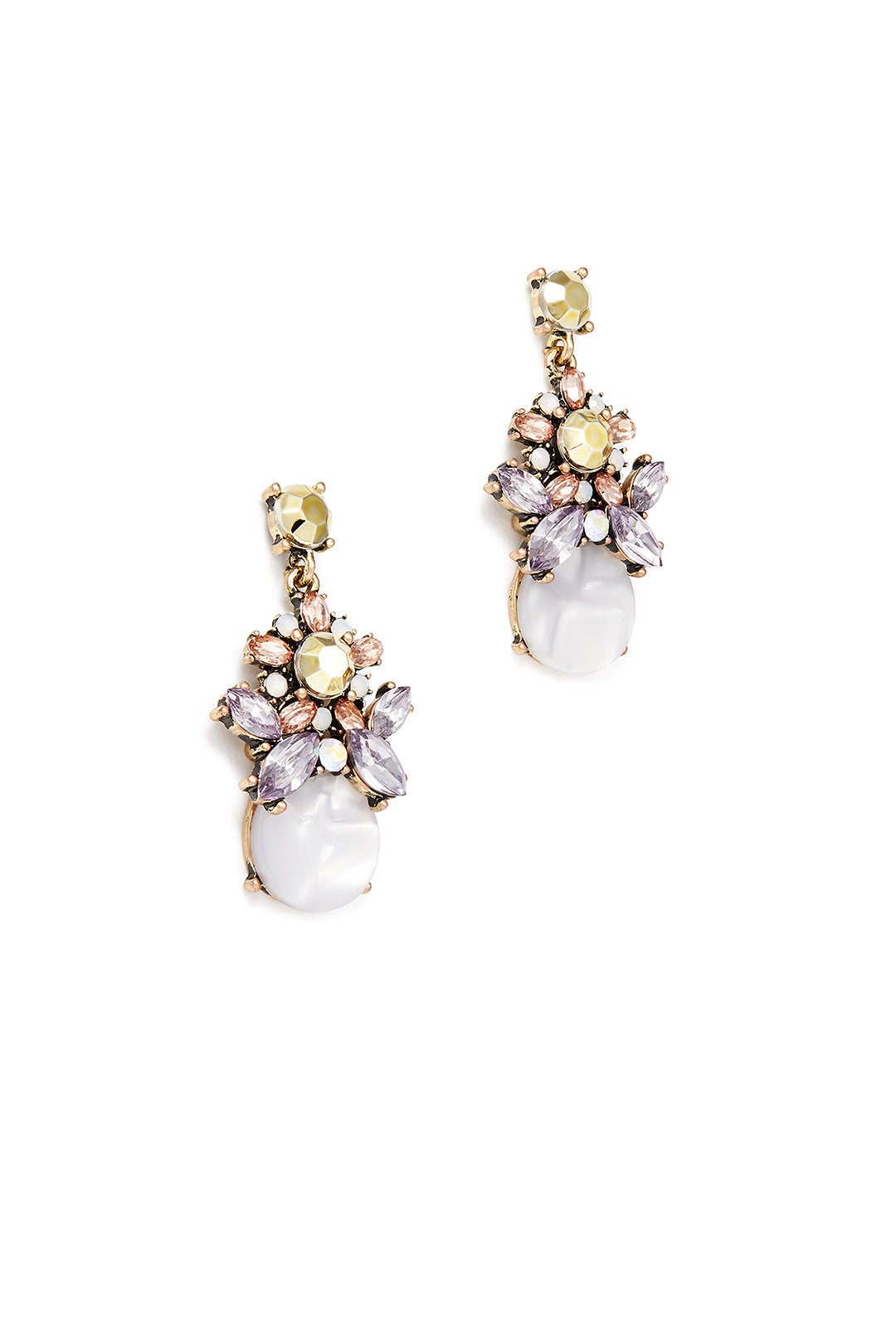 Multi Crystal Cluster Earrings by Slate & Willow Accessories 1