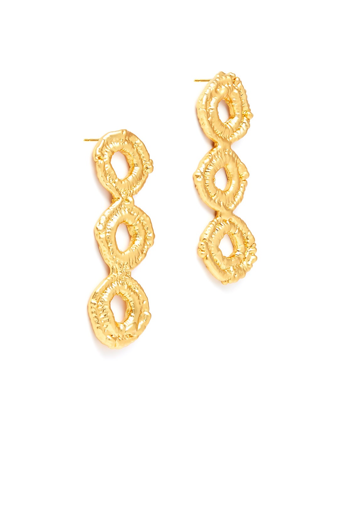 Gold Organa Earrings by Alexandra Koumba 1