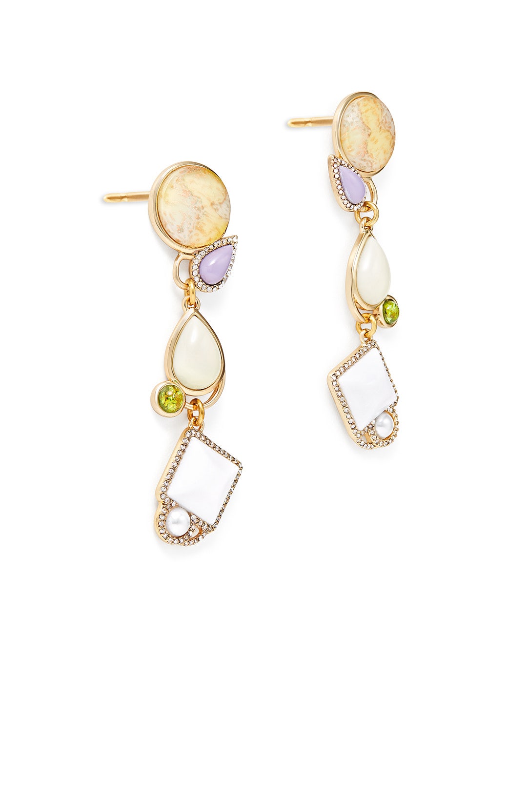 White Stone Marianne Earrings by Lulu Frost 1