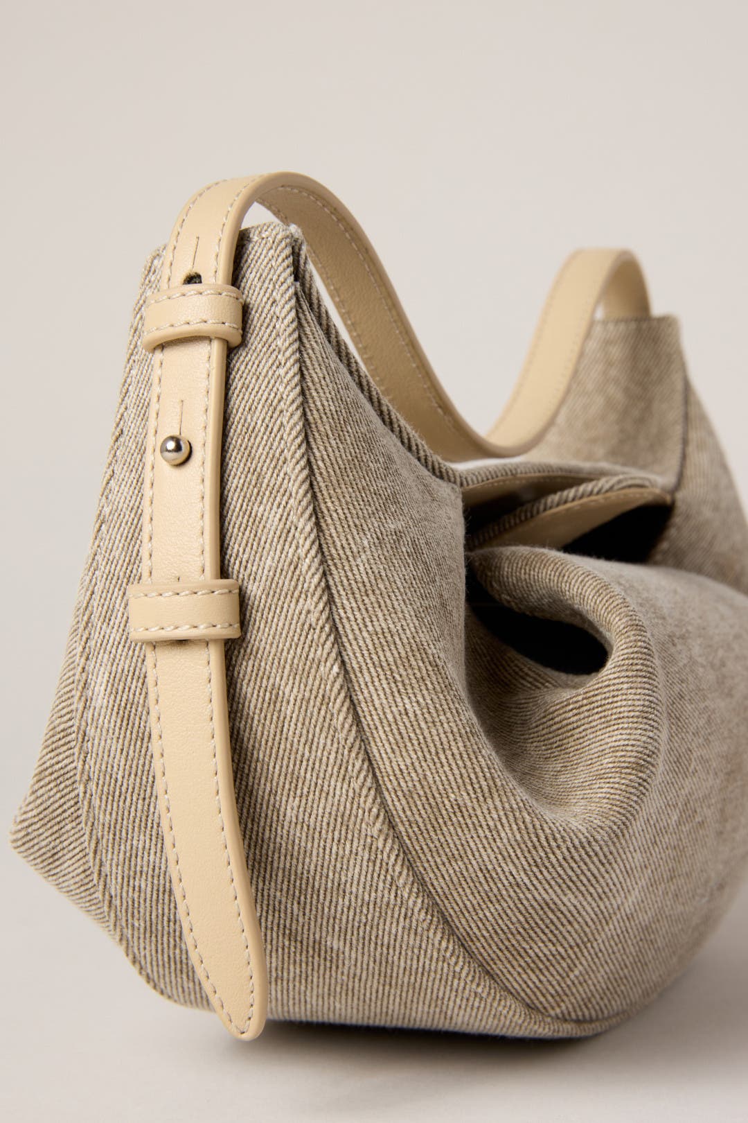 Denim Mini Fortune Cookie Bag by Yuzefi | Rent the Runway