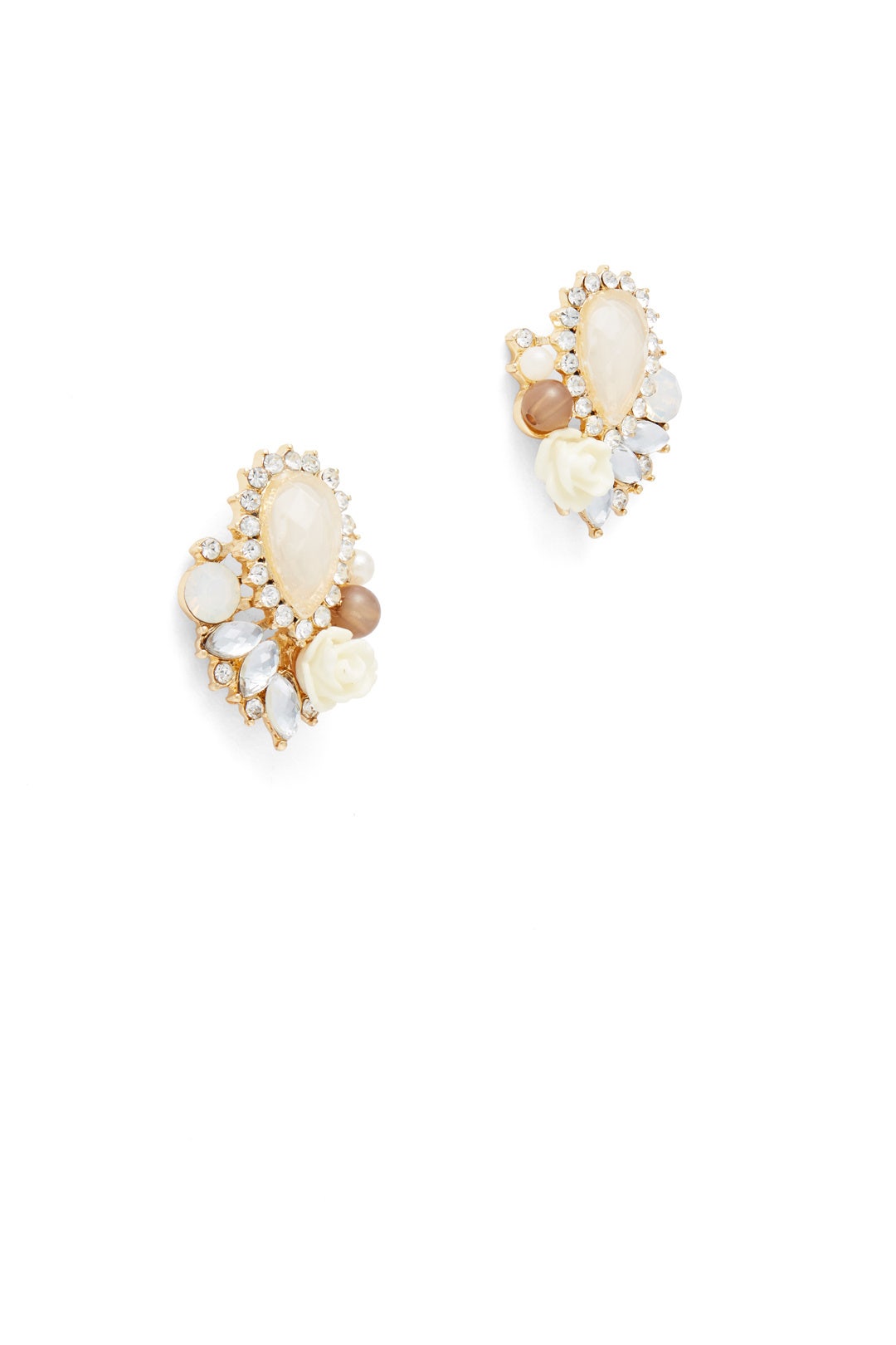 Crystal Resin Flower Earrings by Slate & Willow Accessories 1