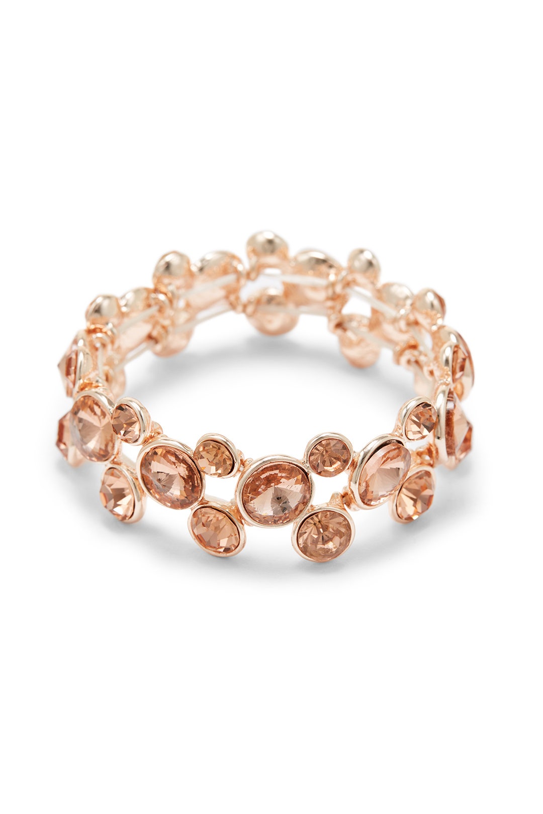 Rose Gold Shadow Circle Bracelet by Slate & Willow Accessories 1