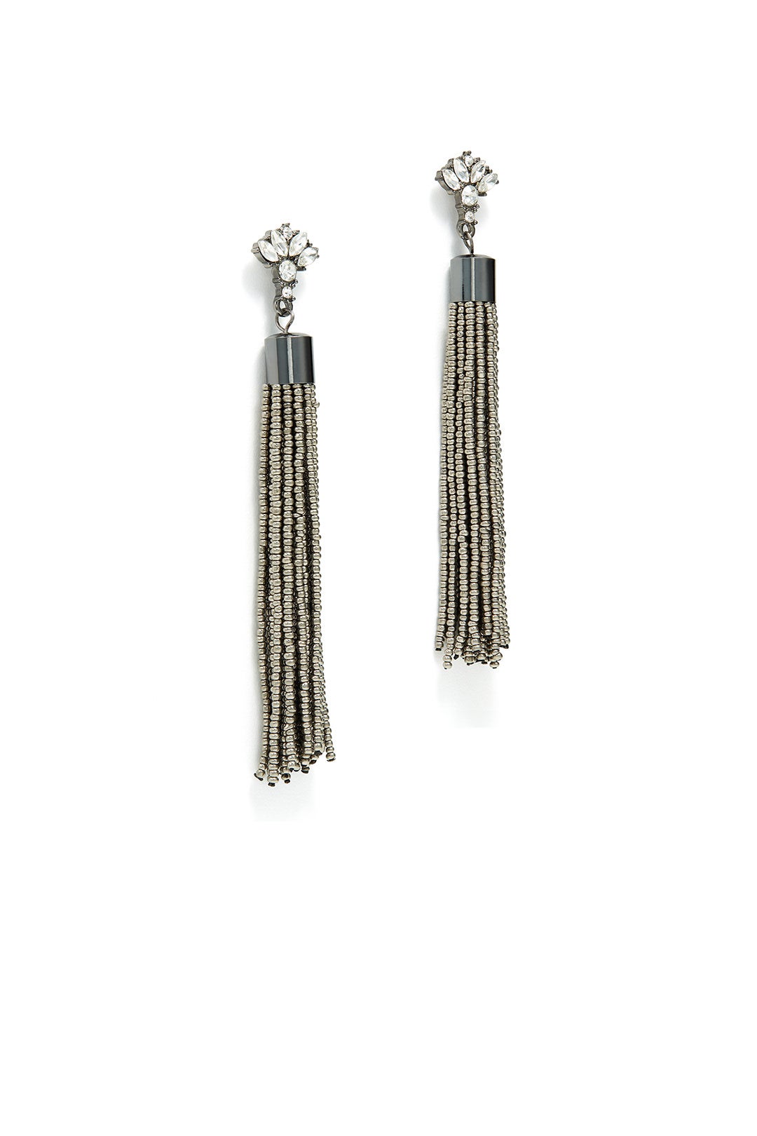 Gunmetal Beaded Earrings by Slate & Willow Accessories 1