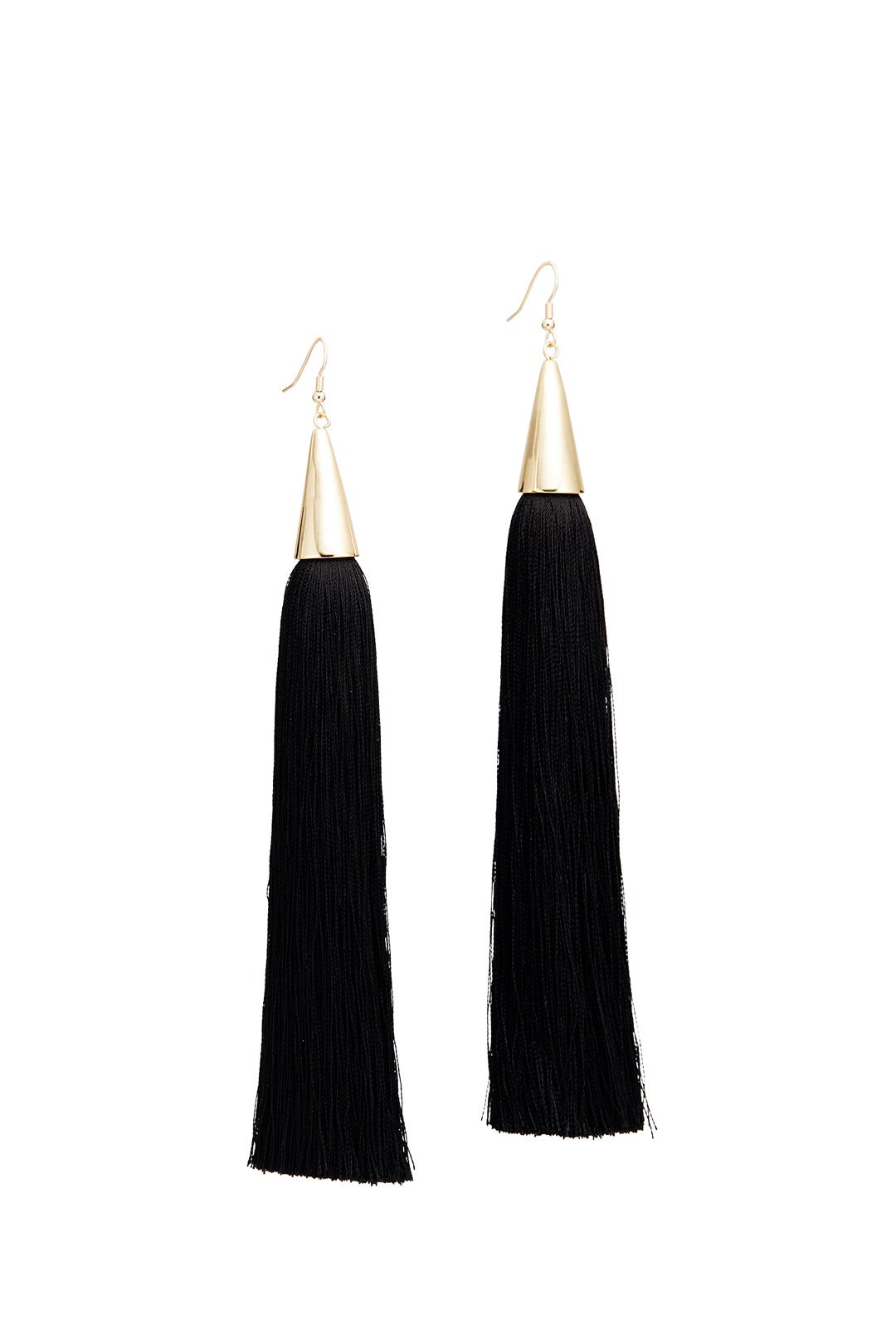 Black Tassel Cone Earrings by Eddie Borgo 1