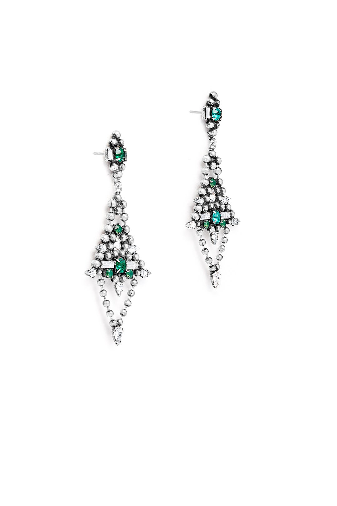 Emerald Lazarus Earrings by Dannijo 1