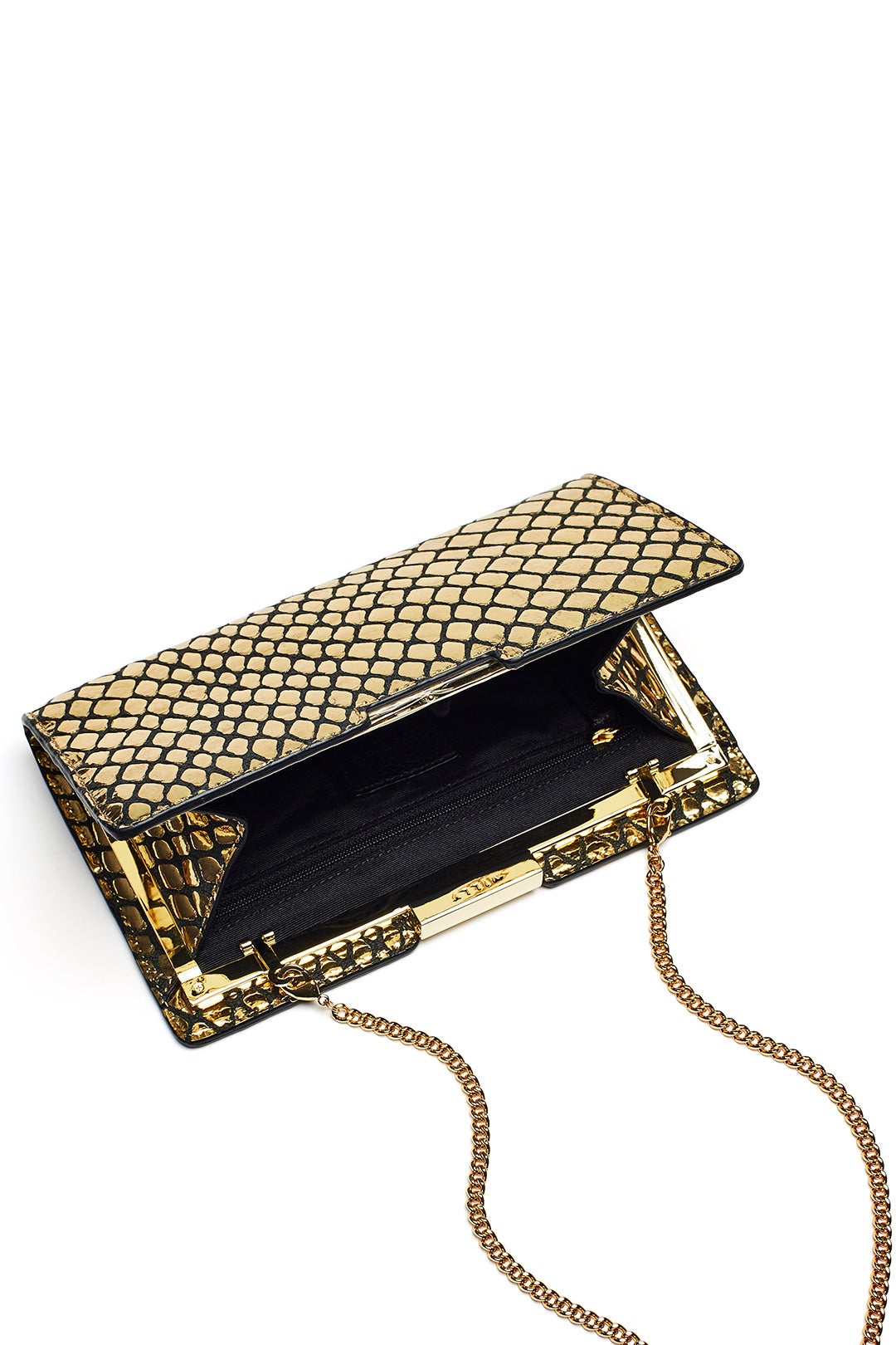 Metallic Reptile Clutch by Milly Handbags 1