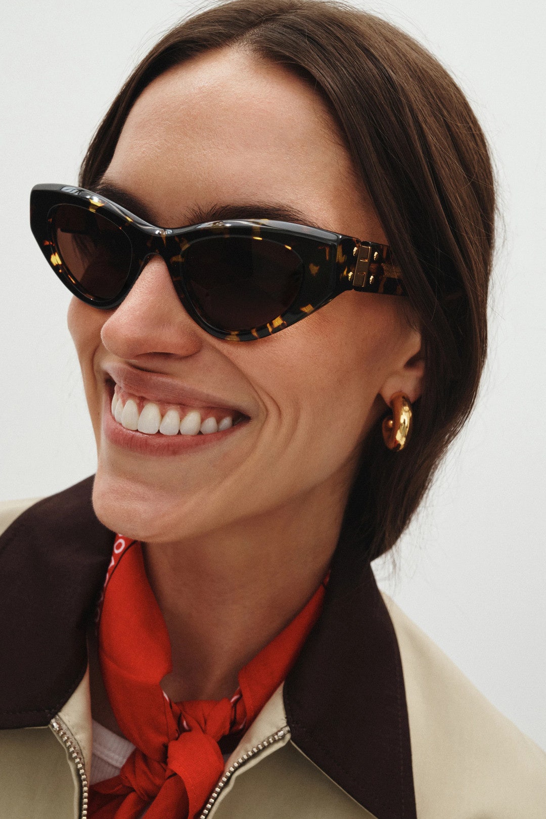 Tortoise Cat Eye Sunglasses by Bottega Veneta 1