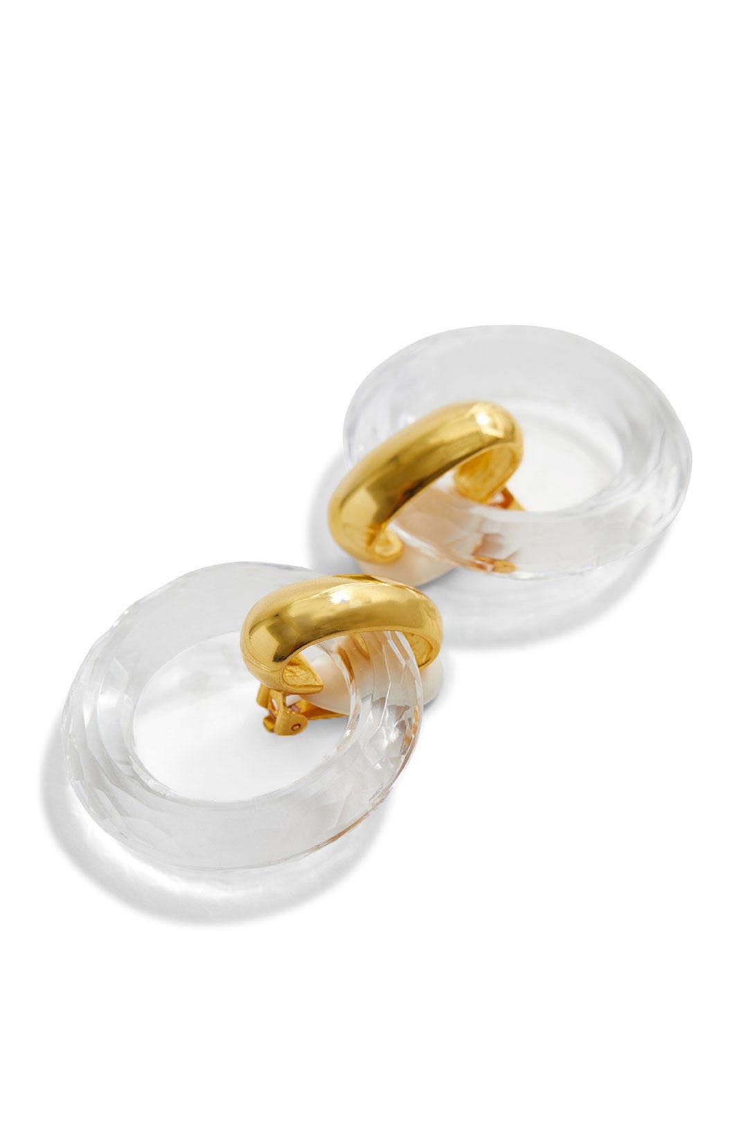 Clear Open Ring Drop Earrings by Kenneth Jay Lane 1