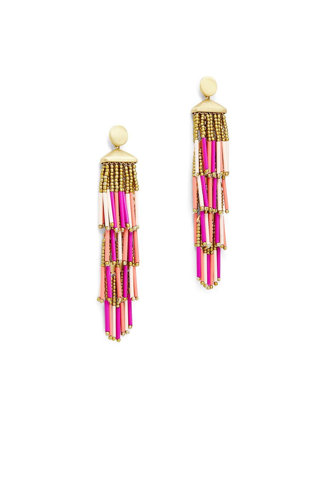Beaded Fringe Drama Earrings by Rebecca Minkoff Accessories 1