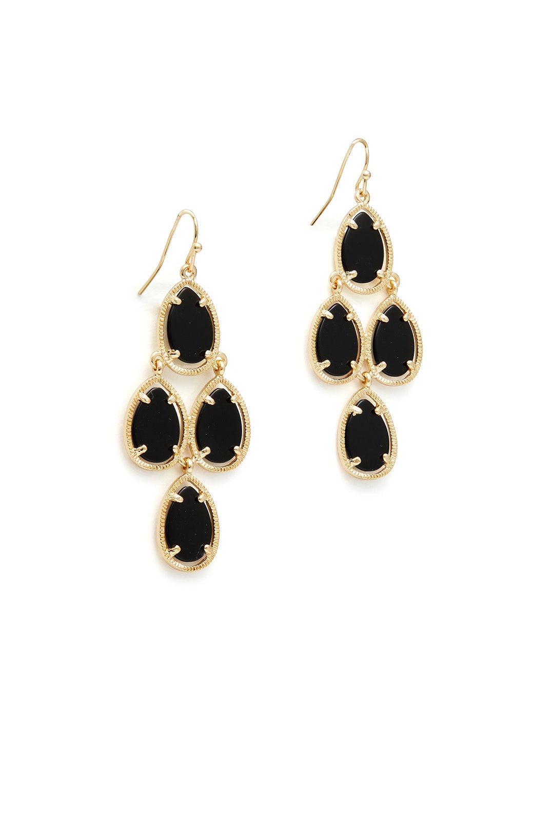 Black Chandelier Earrings by Slate & Willow Accessories 1