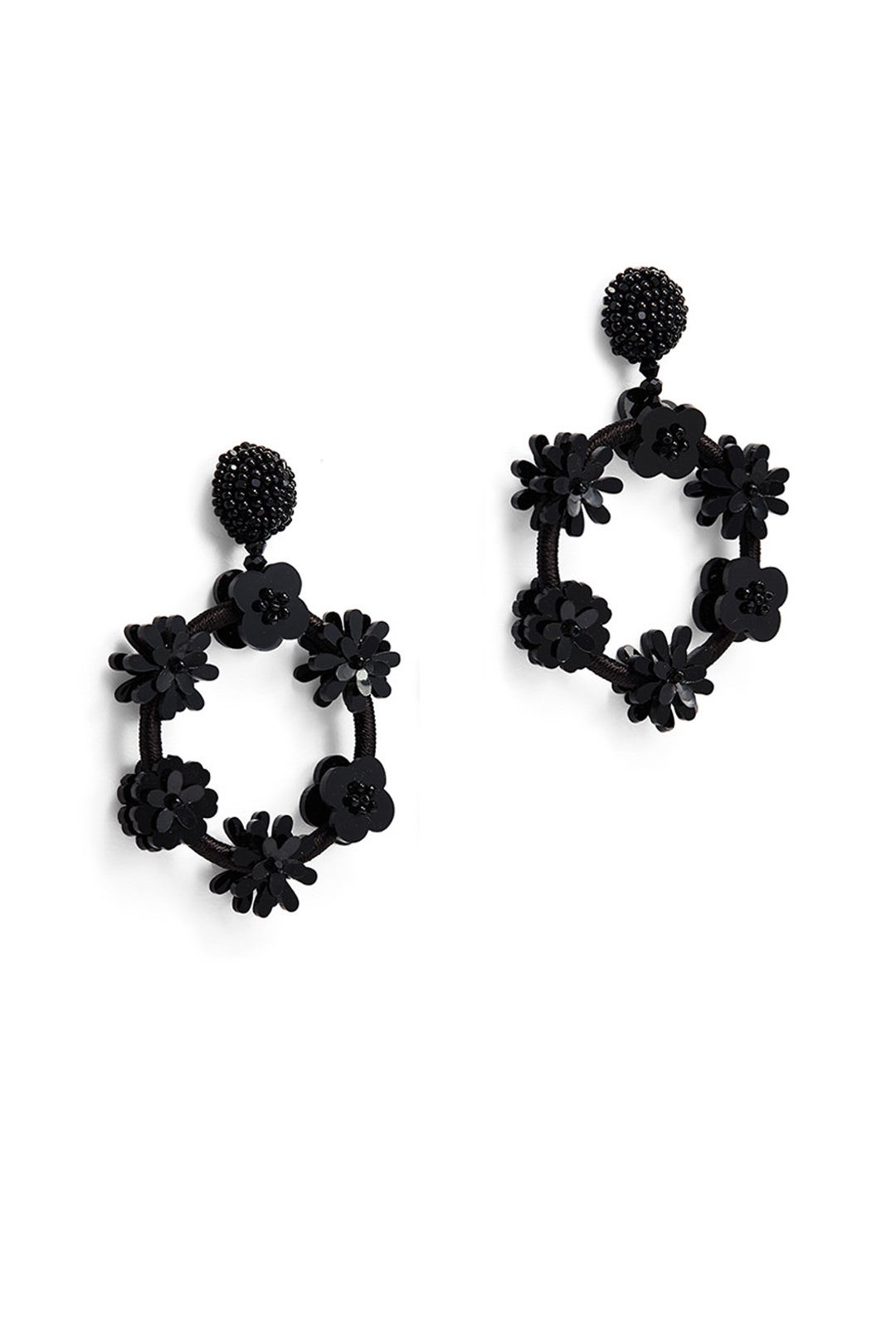 Flower Double Hoop Earrings by Oscar de la Renta 1