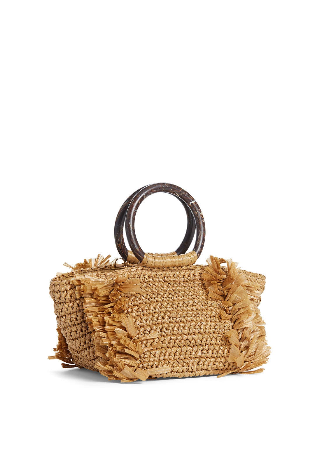 Khaki Corallina Raffia Bag by Carolina Santo Domingo 1