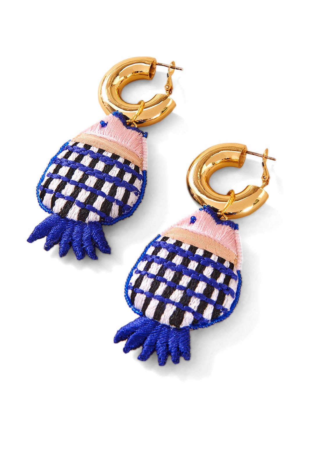 Gingham Fish Hoops by Mignonne Gavigan 1