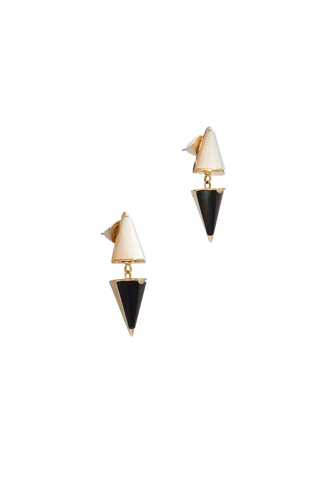 Black and White Double Dagger Earrings  by Sarah Magid 1