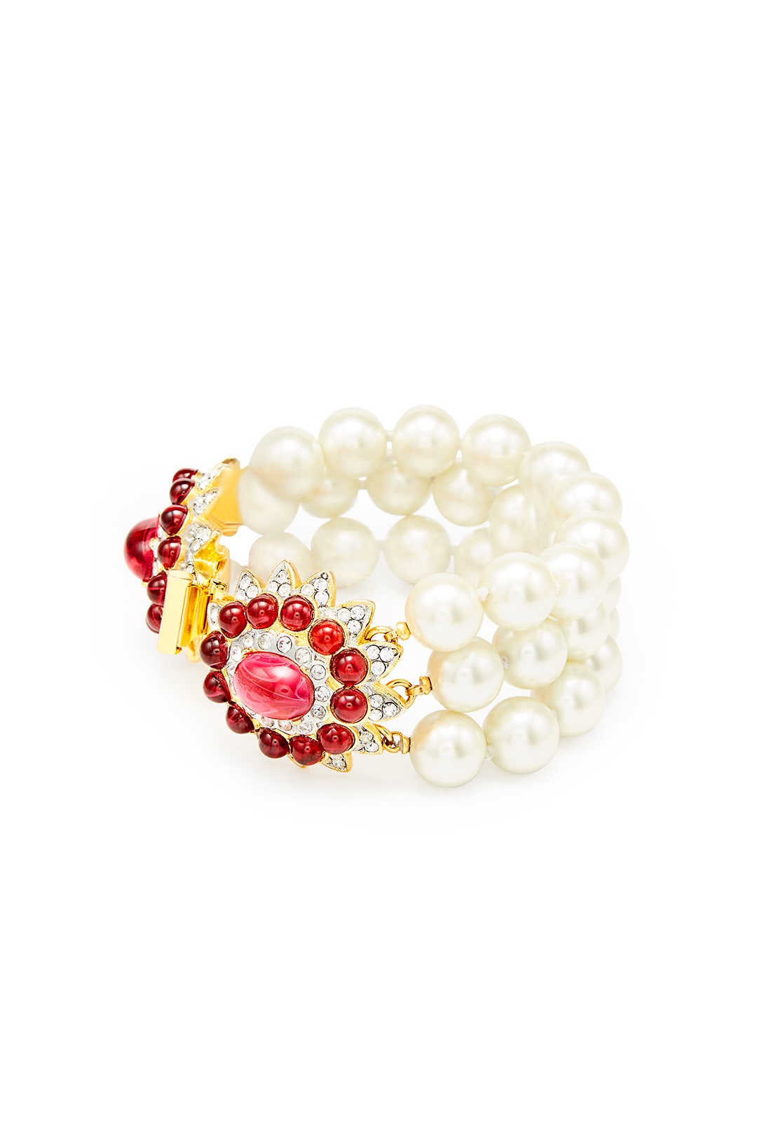 Pearl Brooch Bracelet by Kenneth Jay Lane 1
