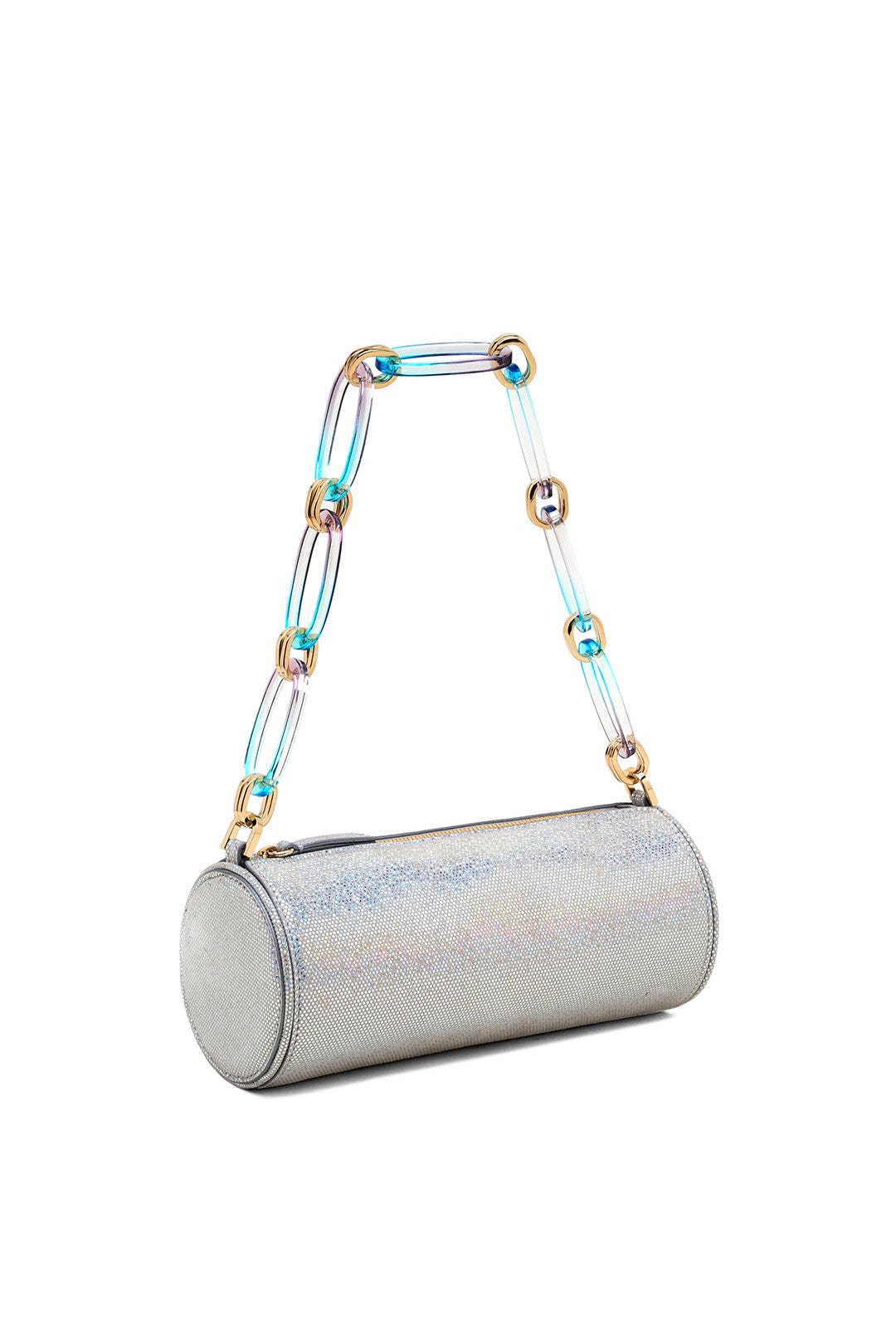 Silver Emma Glossy Chain Bag by Les Petits Joueurs 1